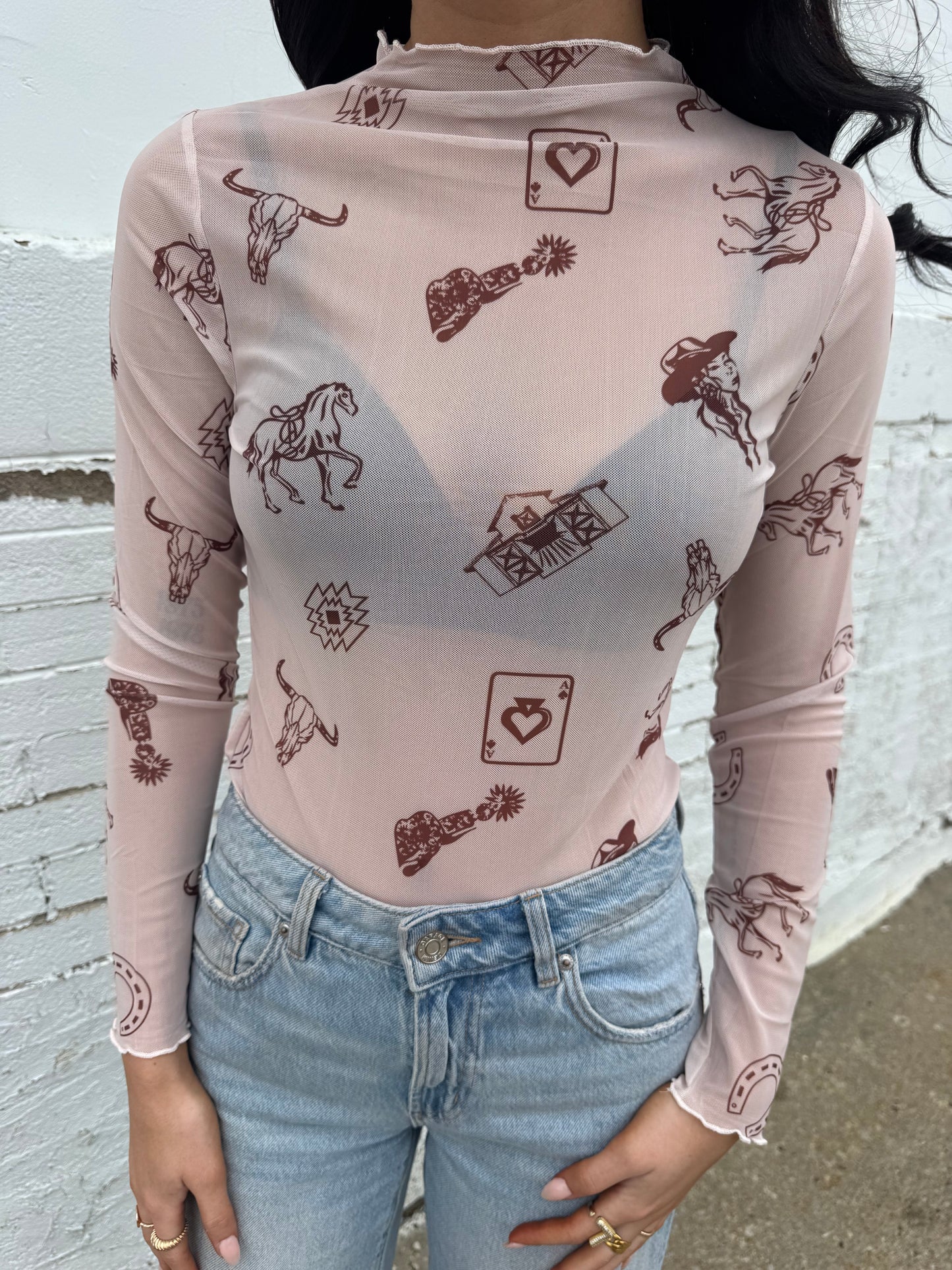 Wild Card Mesh Top