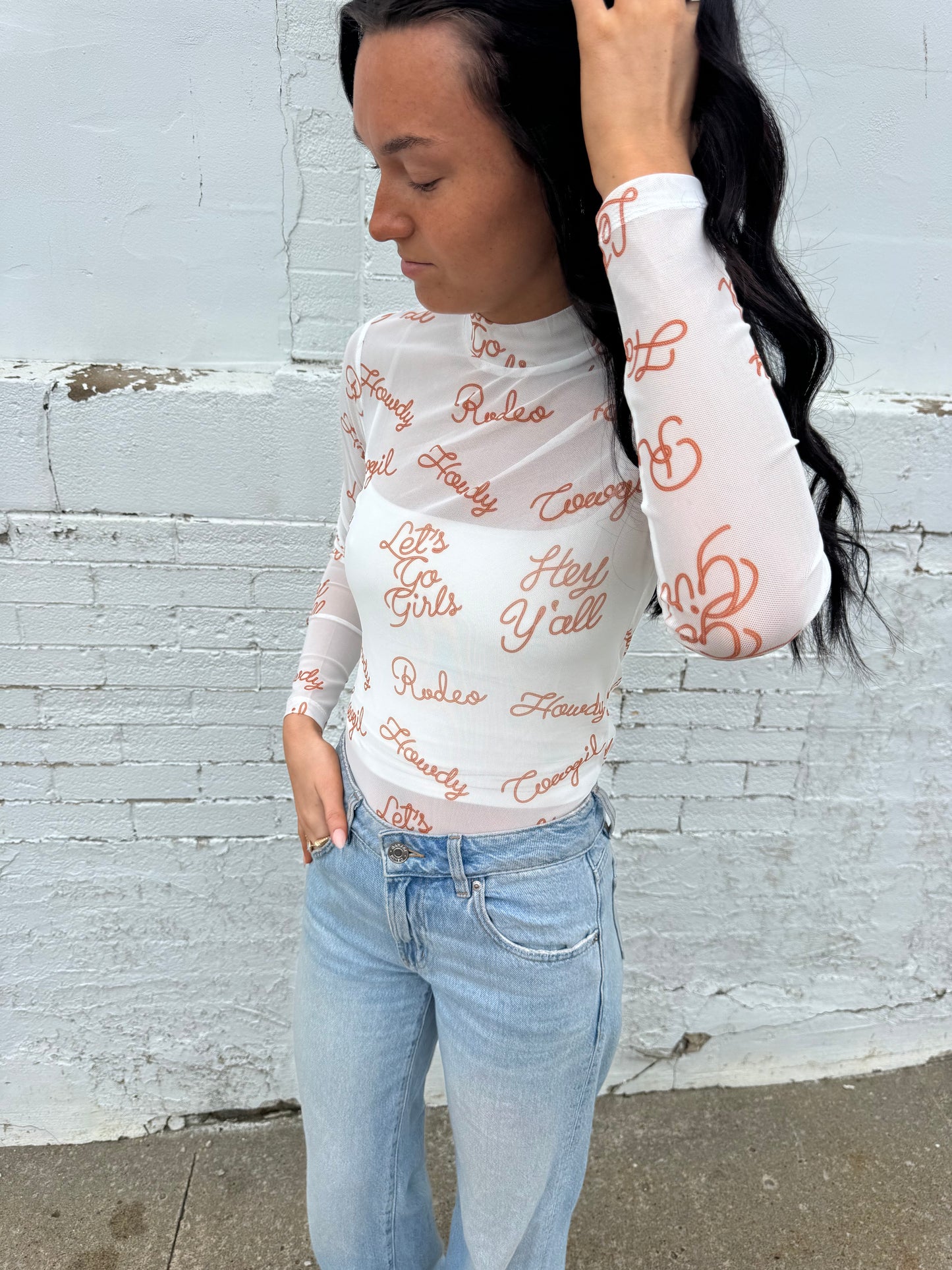 Let’s Go Girls Mesh Top