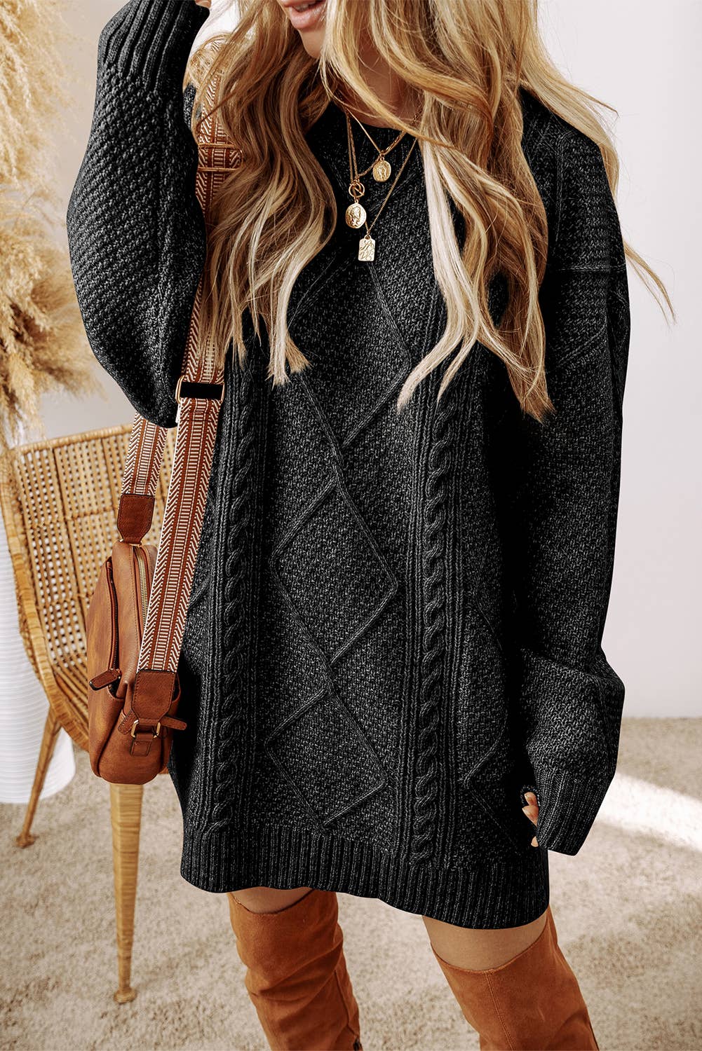 Loose Fit Sweater Dress
