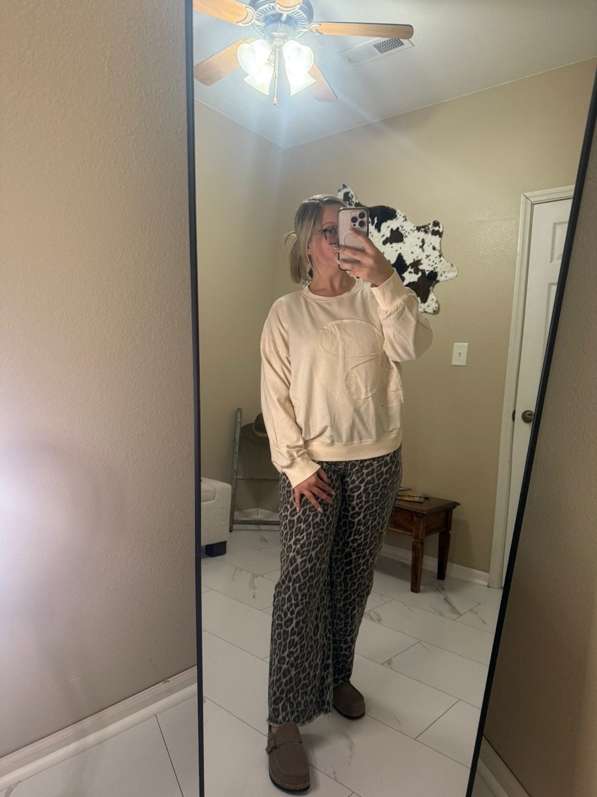 Flower Patch Drop Shoulder Casual Top