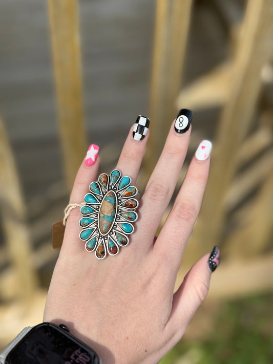 Cowgirl Quartz Adjustable Ring