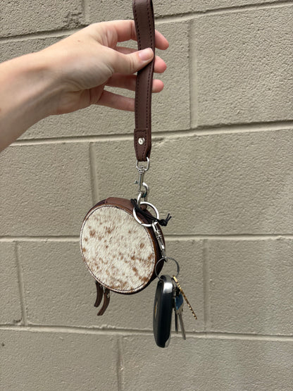 Mesa Halo Hairon Coin Pouch in Mocha Marble