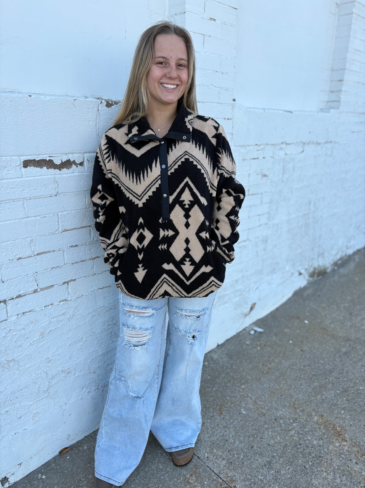 Aztec Half Zip Sweater