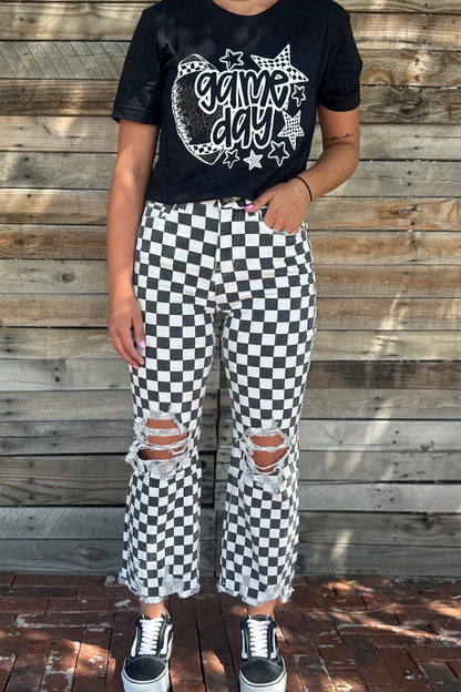 Checkered Jeans