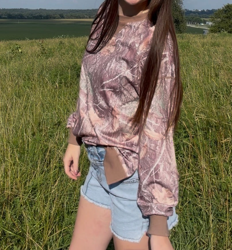 Camouflage Patchwork Sweatshirt