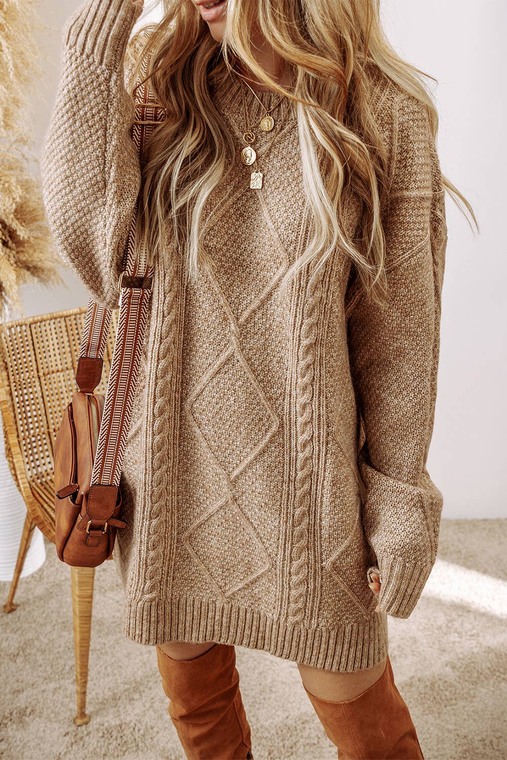 Loose Fit Sweater Dress