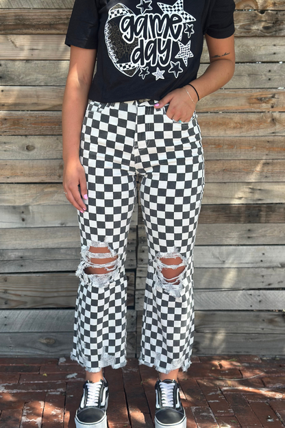 Checkered Jeans
