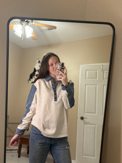 Frontier Denim Patchwork Top