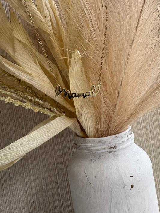 Mama Pendant Chain Necklace