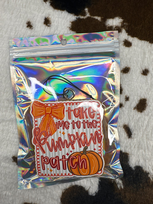 Take Me To The Pumpkin Patch Car Freshie