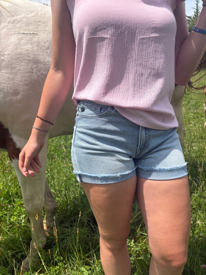 KanCan Folded Denim Shorts