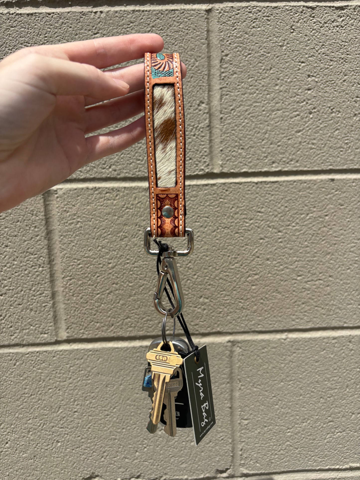 Jackstone Hand-tooled Leather Key Fob