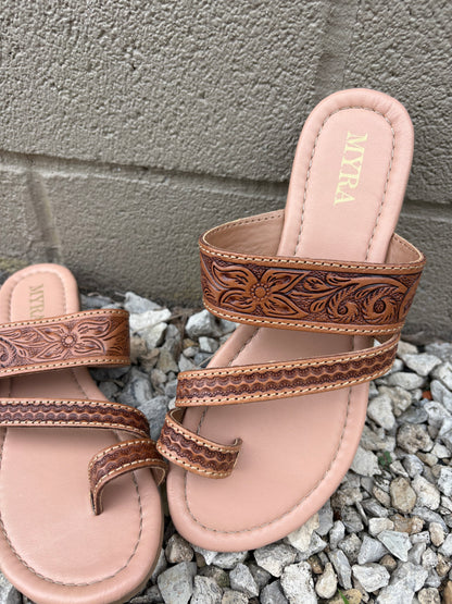 Point Ridge Hand-tooled Sandals