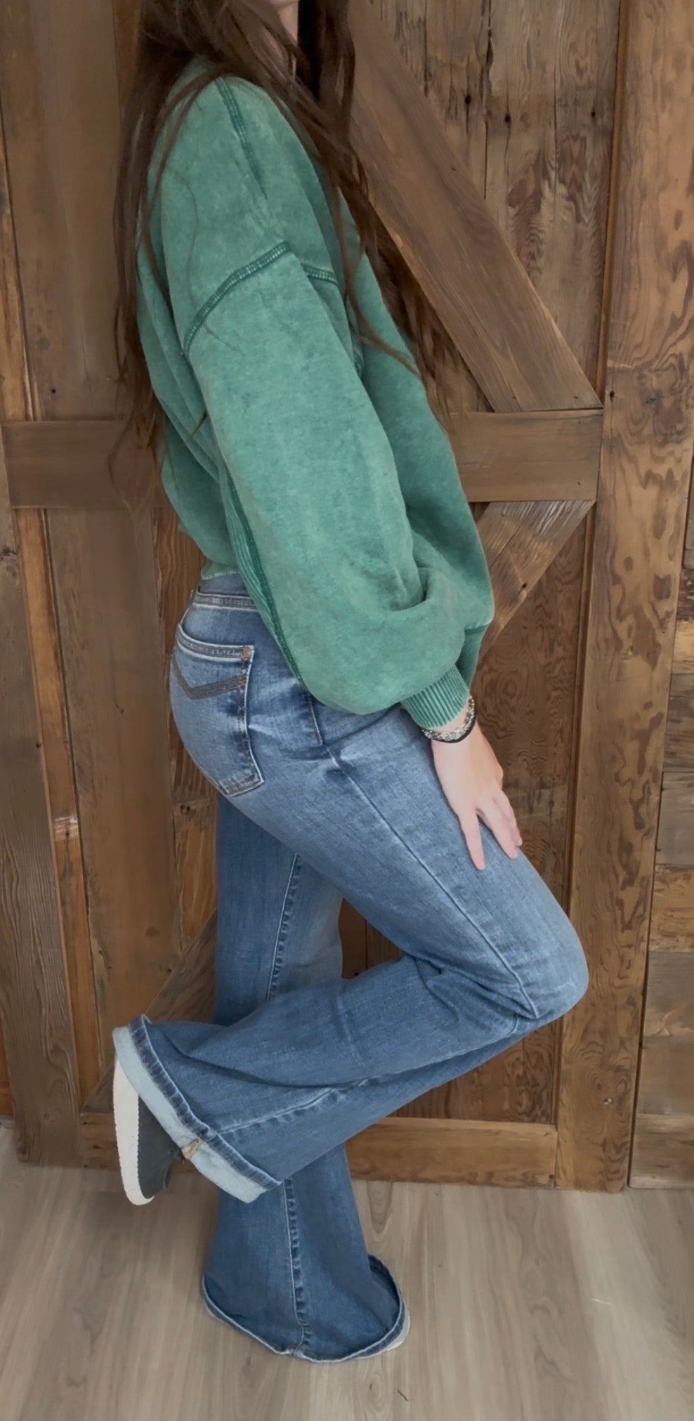 Jaqueline Flare w/ Needle Back Pockets + Bandana Loop