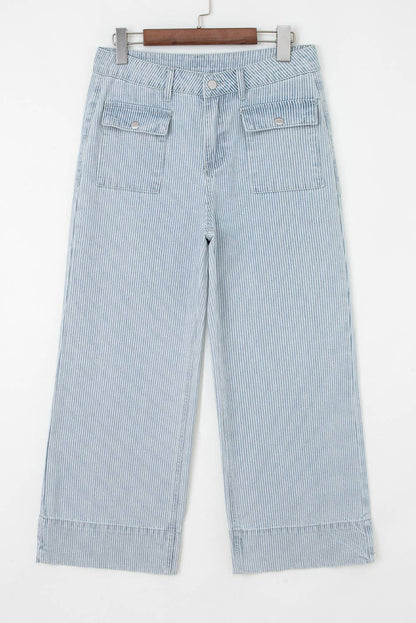 Saddle Stripe Wide Leg Jeans