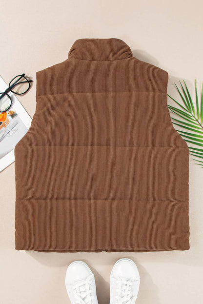 Bronco Brown Puffer Vest