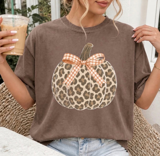 Brown Cheetah Pumpkin - Made to Order