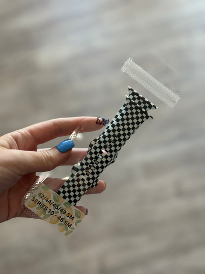 Checkered Flag Band for Apple Watch Series 1-9, SE, Ultra