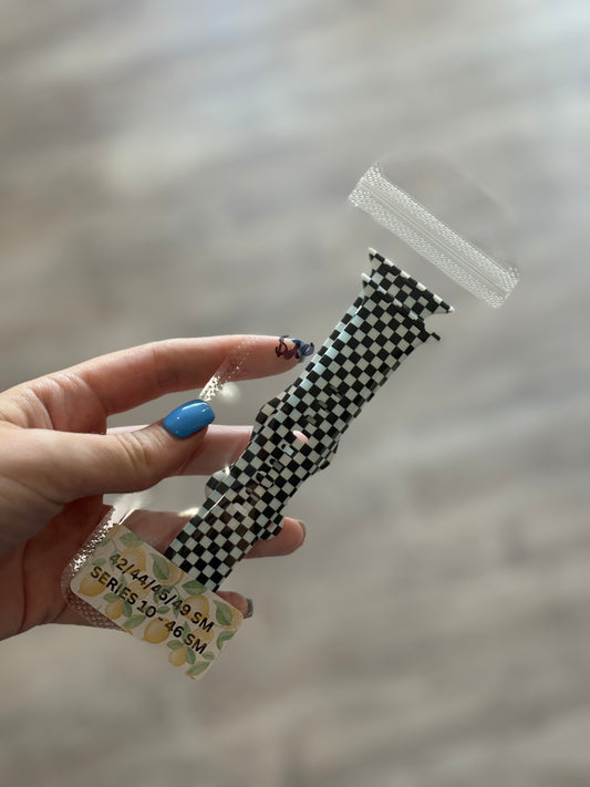 Checkered Flag Band for Apple Watch Series 1-9, SE, Ultra