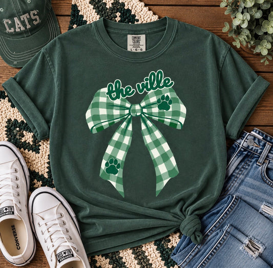 Checkered Bow The Ville Tee - Made to Order