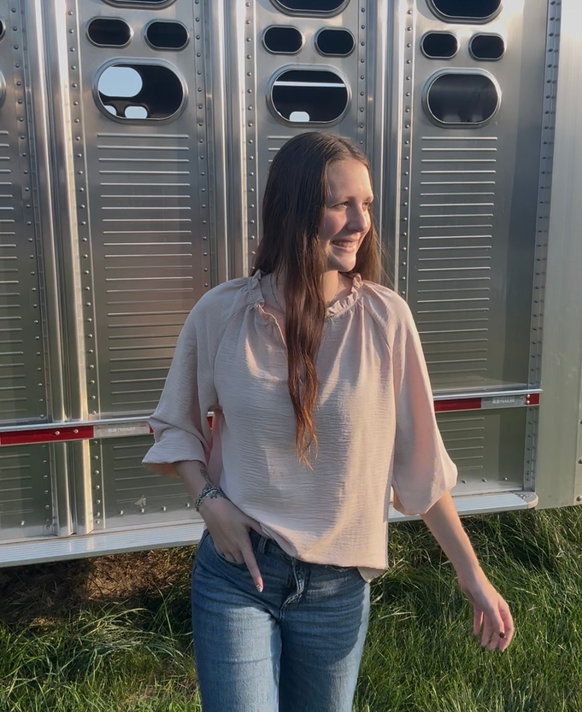 Casual Shift V Neck Blouse