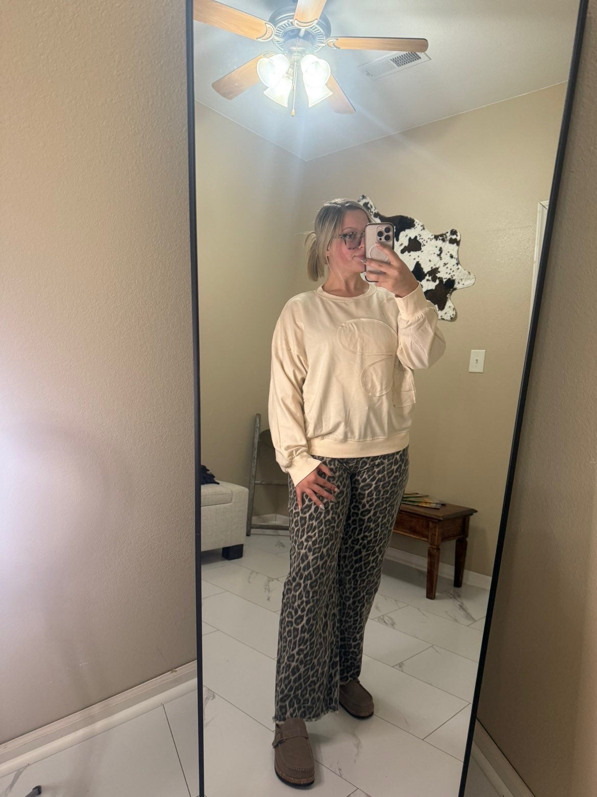 Flower Patch Drop Shoulder Casual Top