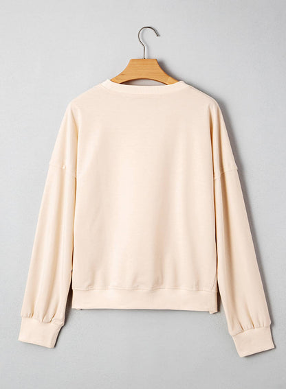 Flower Patch Drop Shoulder Casual Top