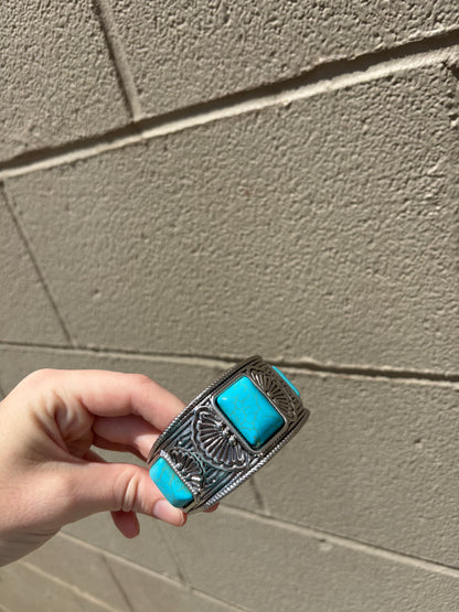 Desert Sentinel Bracelet in Navajo Teal