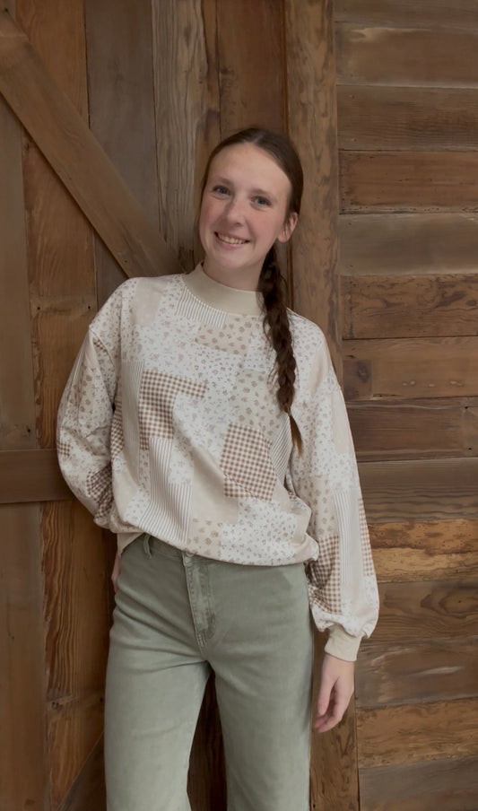 Wildflower Patchwork Pullover