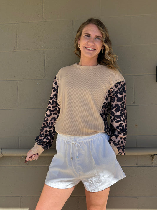 Wild West Leopard Waffle Top