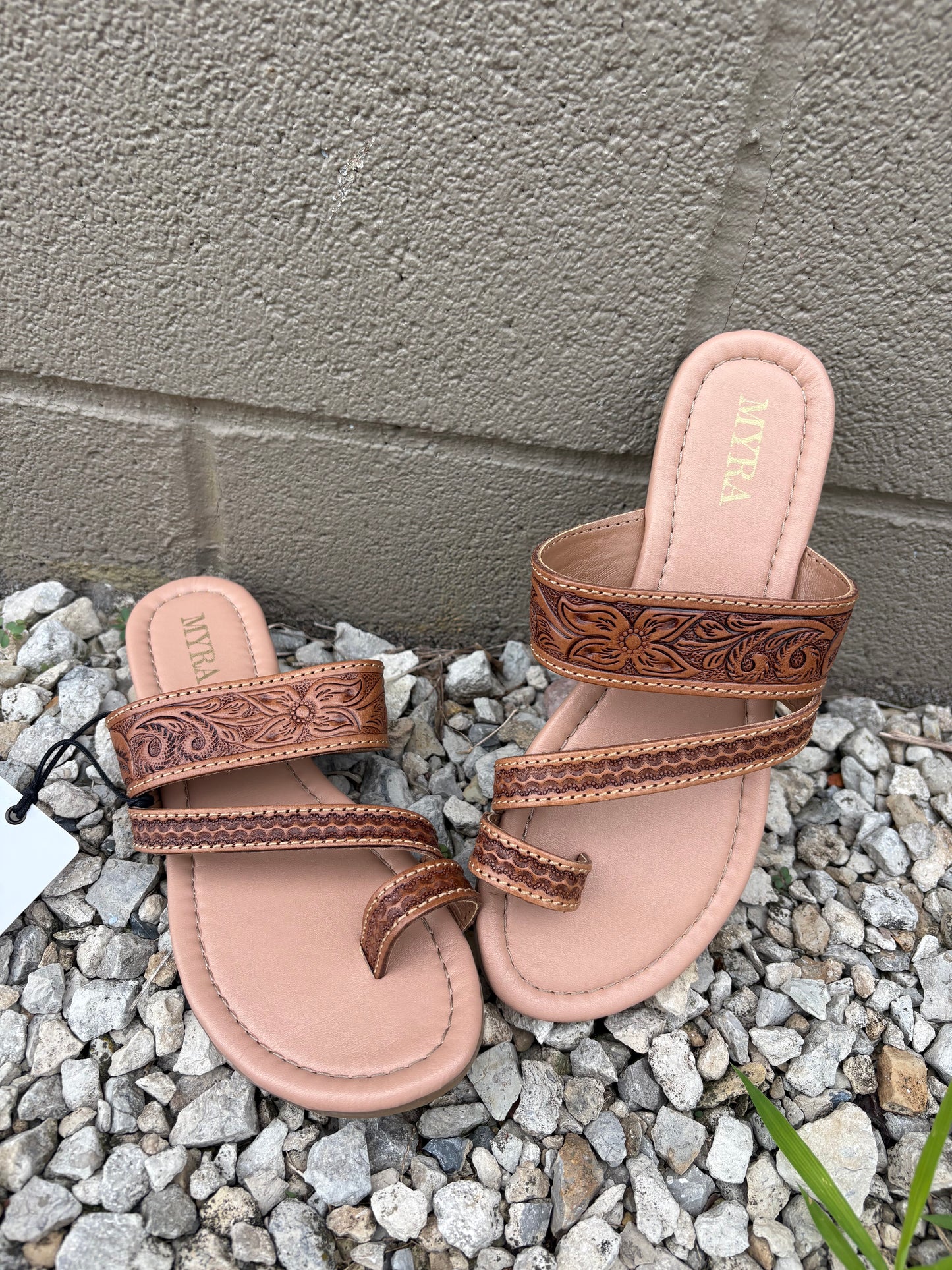 Point Ridge Hand-tooled Sandals