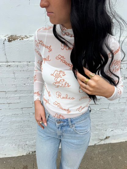 Let’s Go Girls Mesh Top