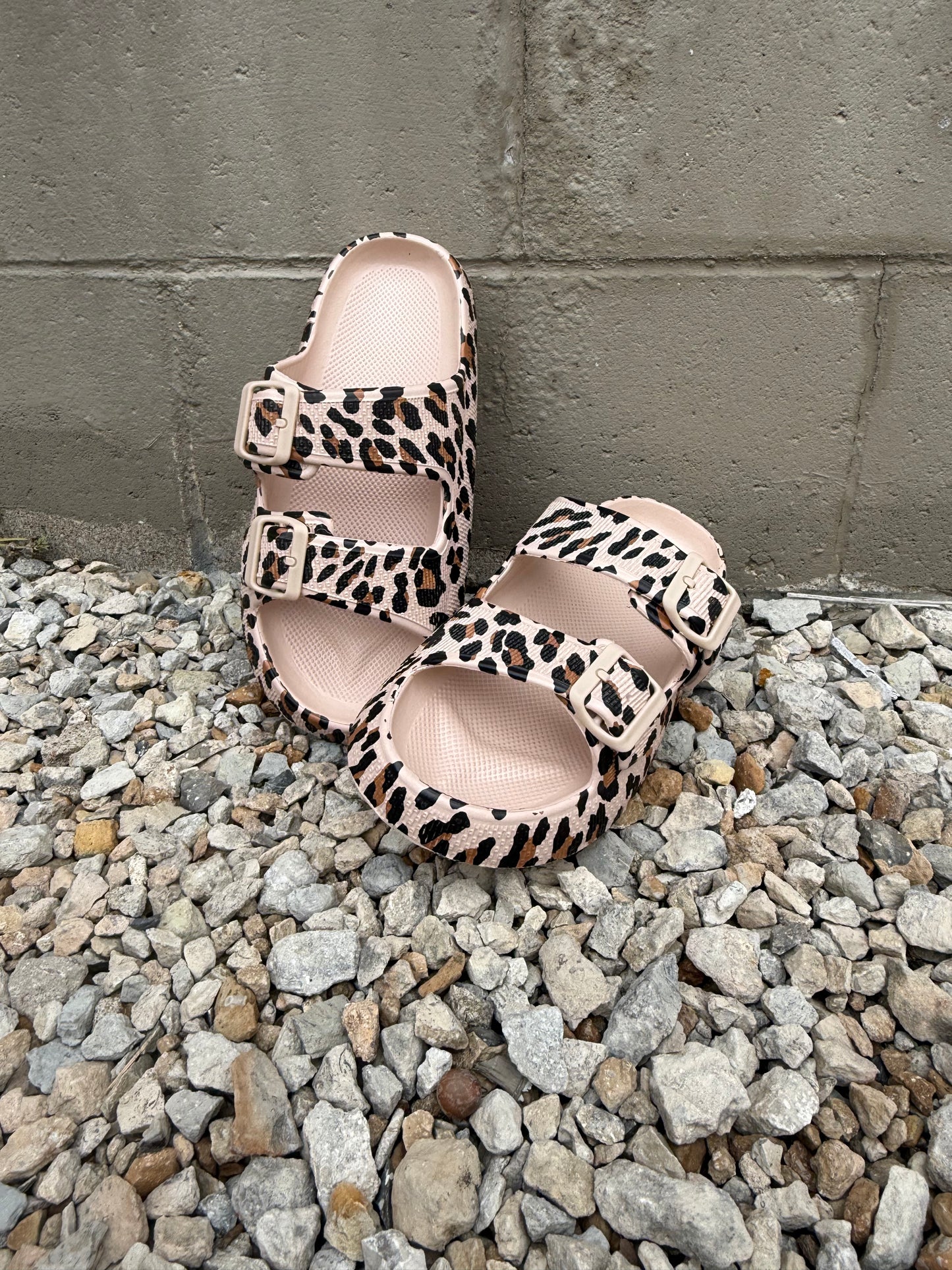 Retro Wild Buckle Slides
