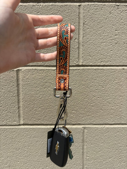 Jackstone Hand-tooled Leather Key Fob