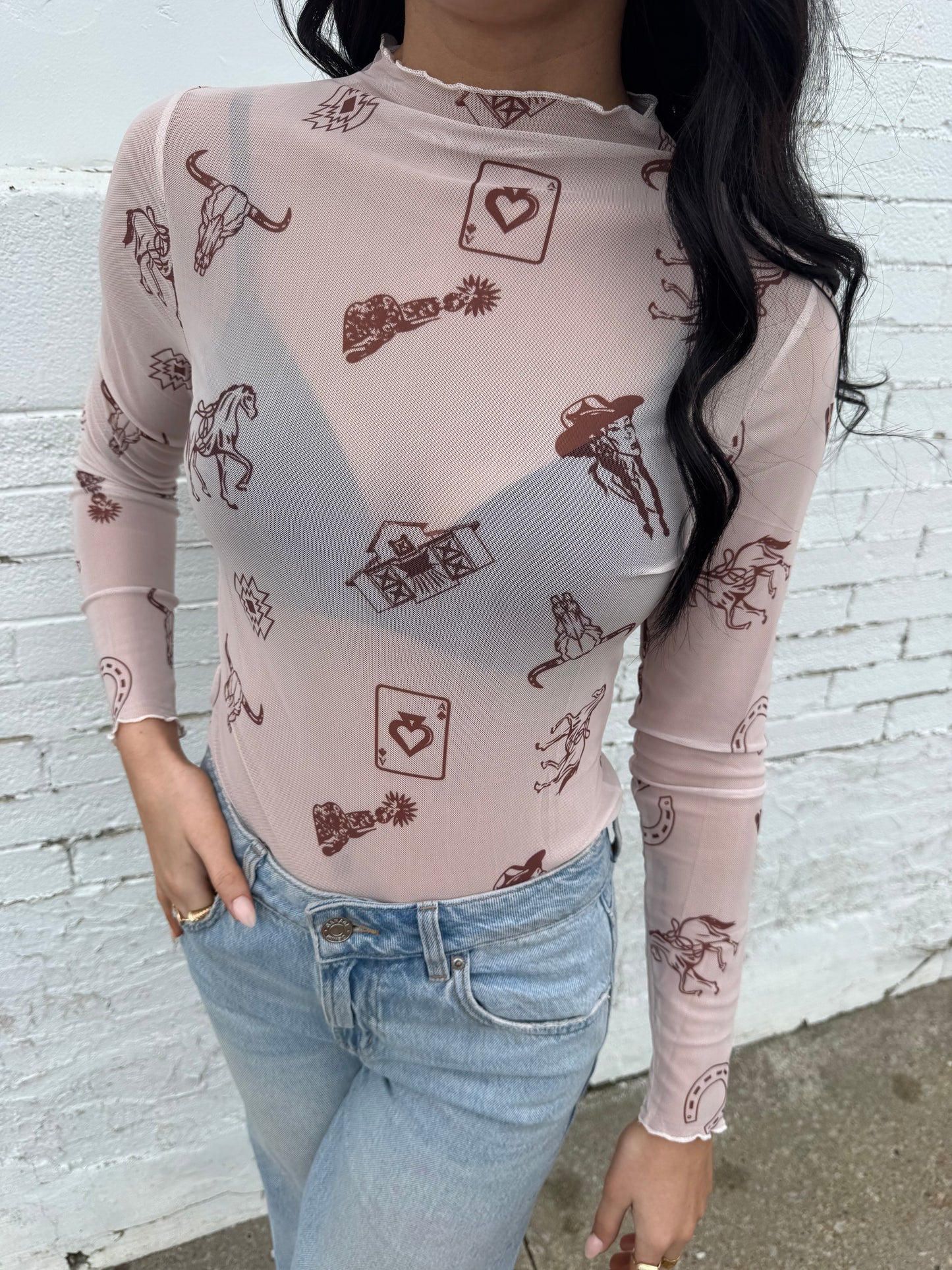 Wild Card Mesh Top