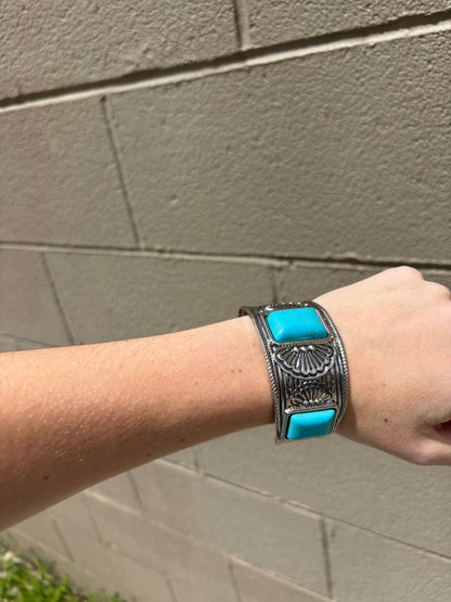 Desert Sentinel Bracelet in Navajo Teal