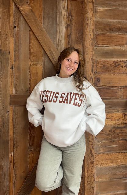 Jesus Saves Reversible Mock Neck