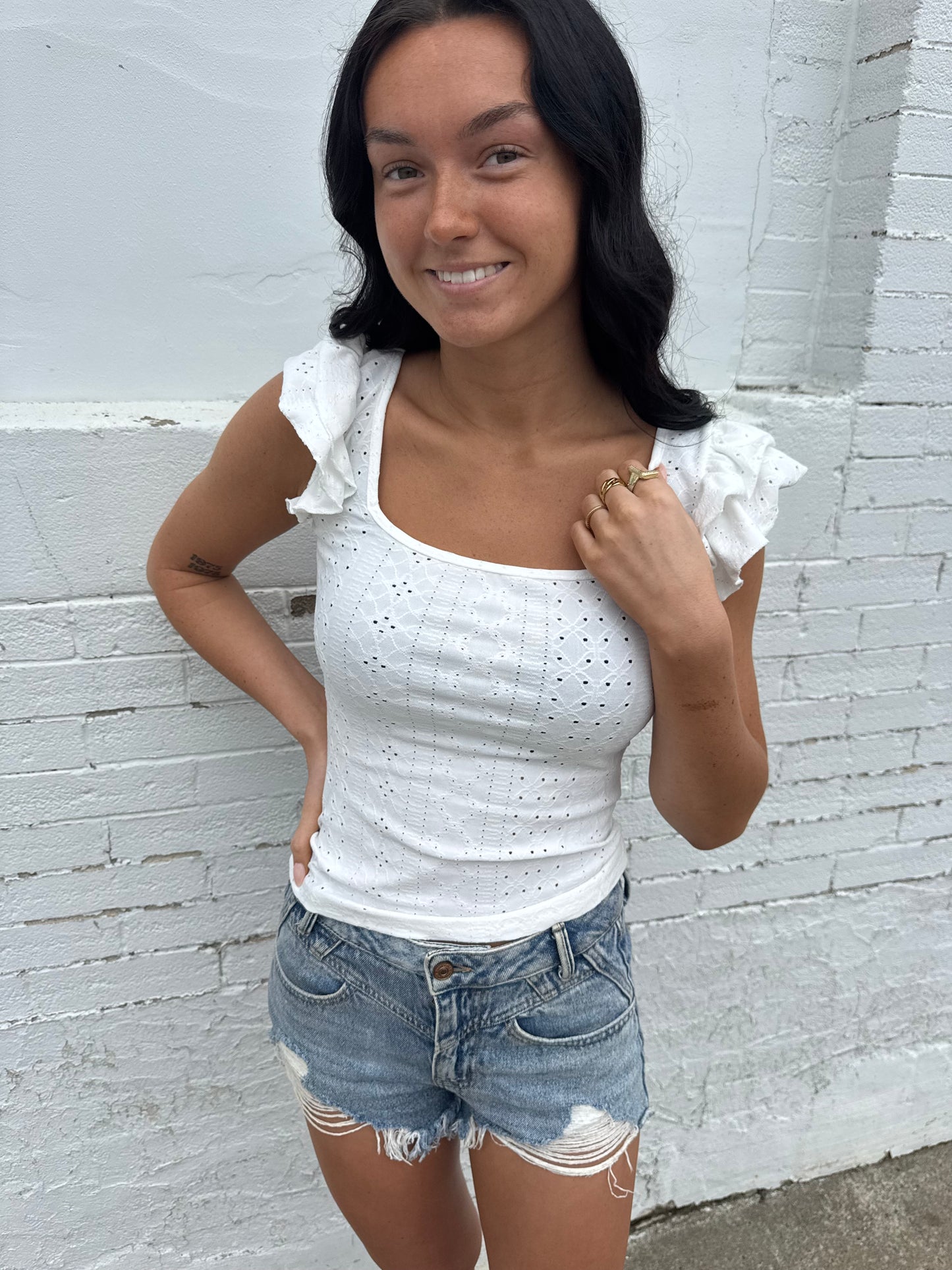 Saddle Belle Ruffle Top