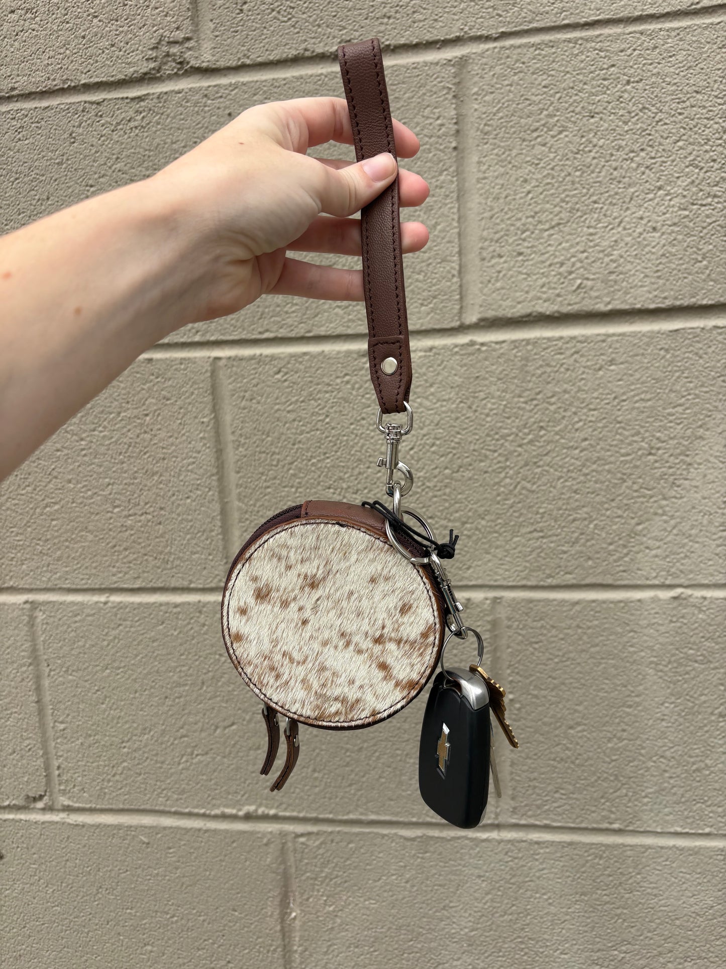 Mesa Halo Hairon Coin Pouch in Mocha Marble