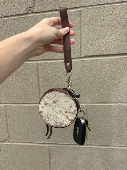 Mesa Halo Hairon Coin Pouch in Mocha Marble