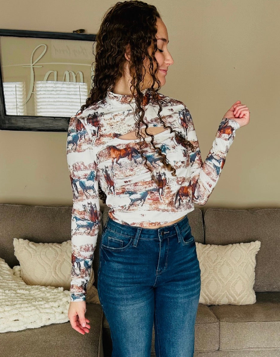 Rustic Runaway Cutout Top