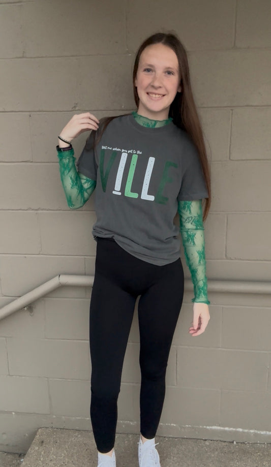 Dark Green Lace Layering Top